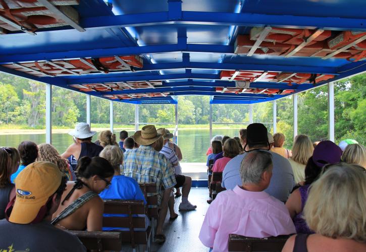 River Boat Tour inside