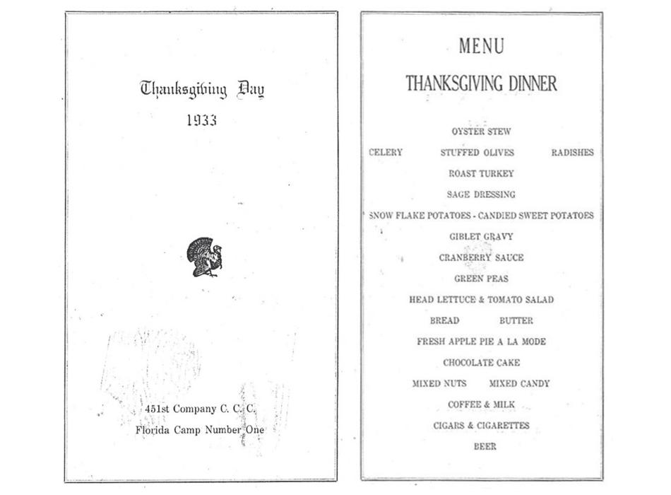 Thanksgiving Menu